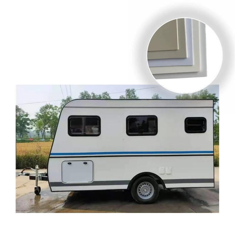 White high light waterproof flat glass fiber board FRP RV body sheet interior wall panels