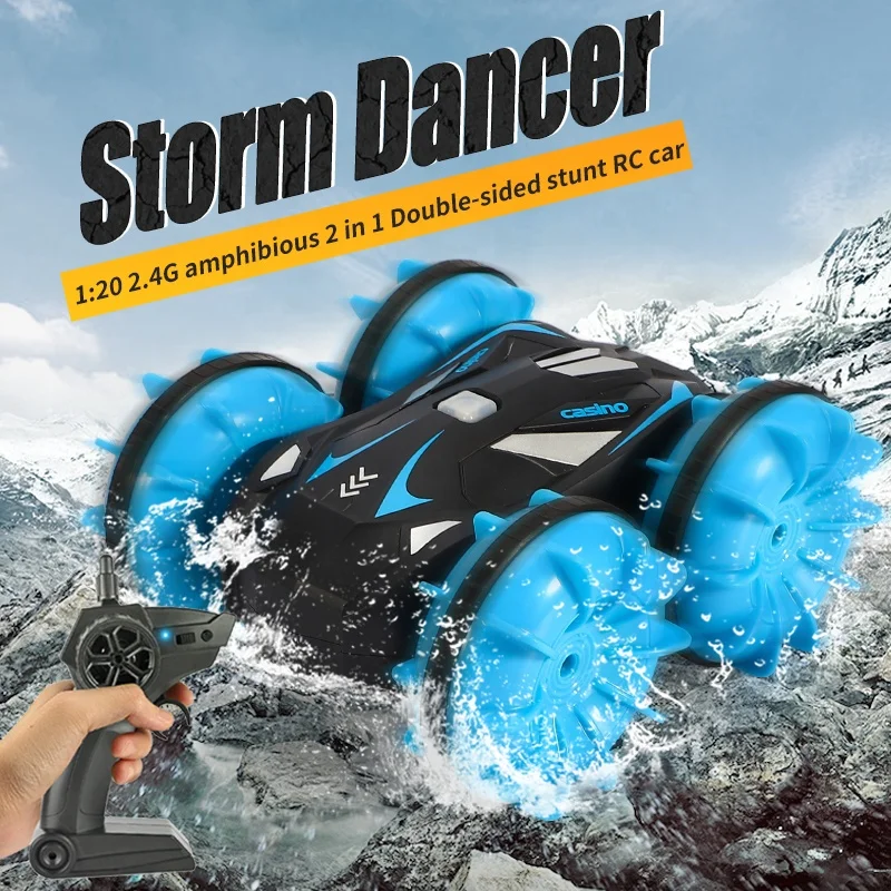 1: 20 2.4G 360 Degree Radio Remote Control Amphibious Double Sided High Speed Racing Drift RC Stunt Car
