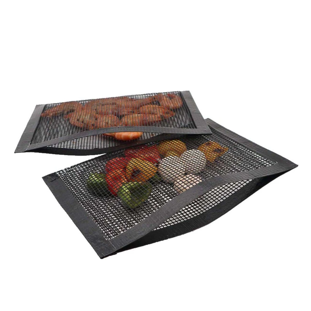 Best Seller Barbecue Accessories PTFE Mesh Bag Non stick Easy Clean BBQ Grill Mesh Bag