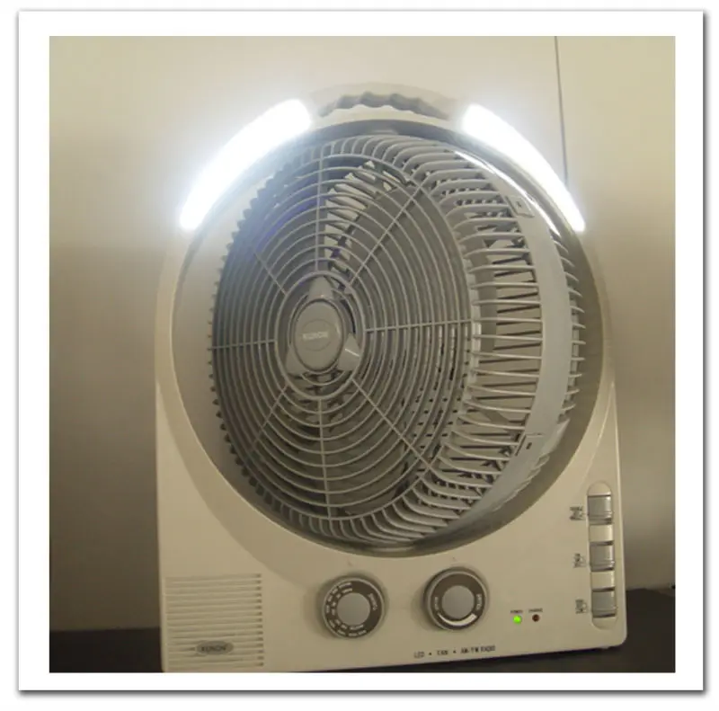 teyoza China rechargeable solar box fan with solar energy system and FM radio