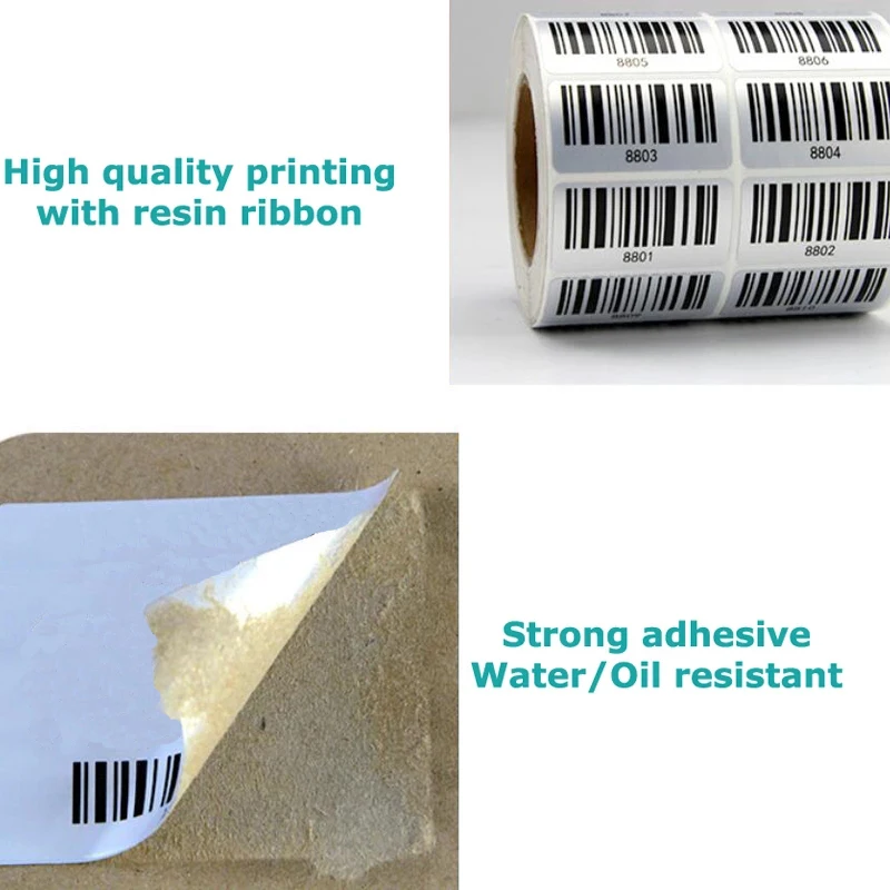 Multi Size Waterproof Polyester Glossy Finish Black Roll Matt Sliver Label