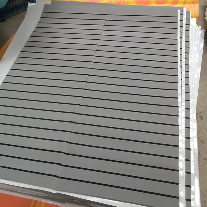 Free Sample Custom 94in*47in 6mm Synthetic Strong Adhesive Foam Teak Sheet Faux Boat Decking Marine Mats Eva Boat Flooring
