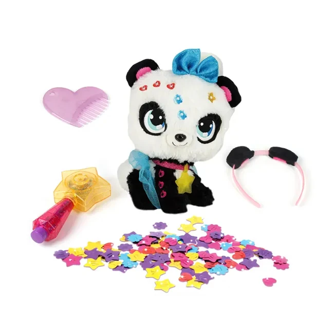 DIY Dress Up Game Animal Model Soft Toy cartoon pet toys stuffed animal doll baby plush animal toy