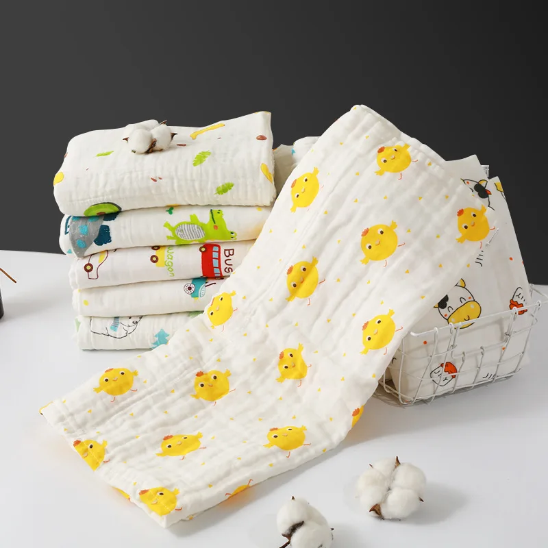 4 layers of high-density cotton baby gauze bath towel for children baby covered with newborn summer cool cover and newborn soft