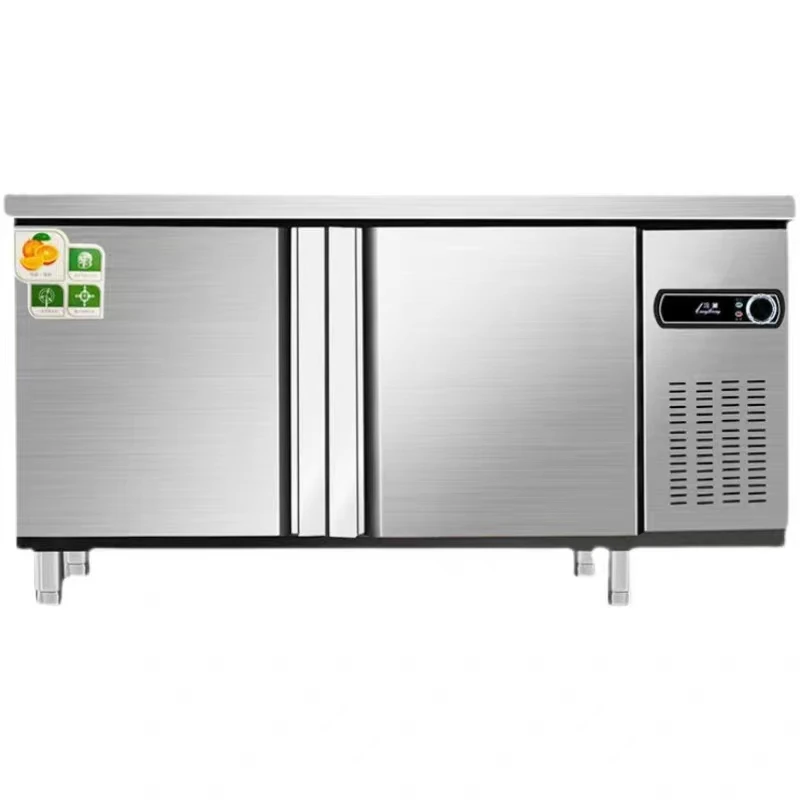 Commercial Stainless Steel Fresh-Keeping Refrigerator Workbench Freezer with Water Bar Operating Table 220V