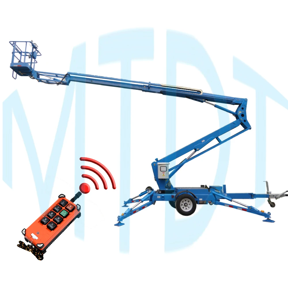 hydraulic towable telescopic boom lift tables self-propelled articulated boom lift for building construction trailer boom lift