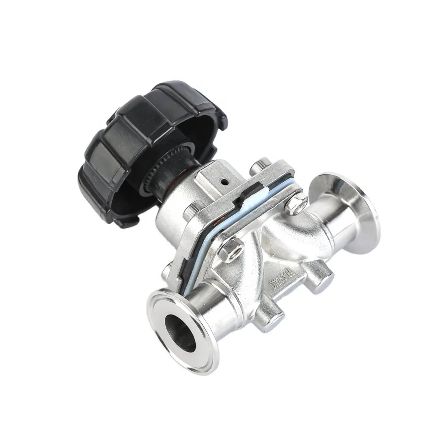 
SS304 SS316L Sanitary Tri-Clamp ends Diaphragm Valve&Sanitary Tri-Clamp Diaphragm Valve 