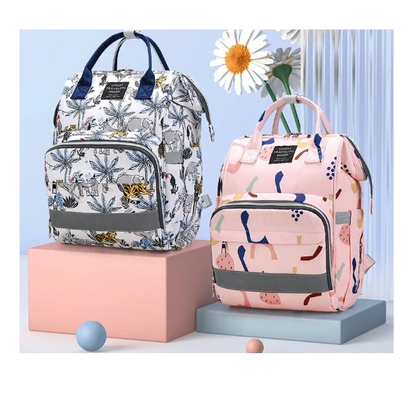 Fashionable Double Shoulder Large Capacity Portable Multi-Functional Convenient Travel Outdoor Waterproof Backpacks Mommy Bags