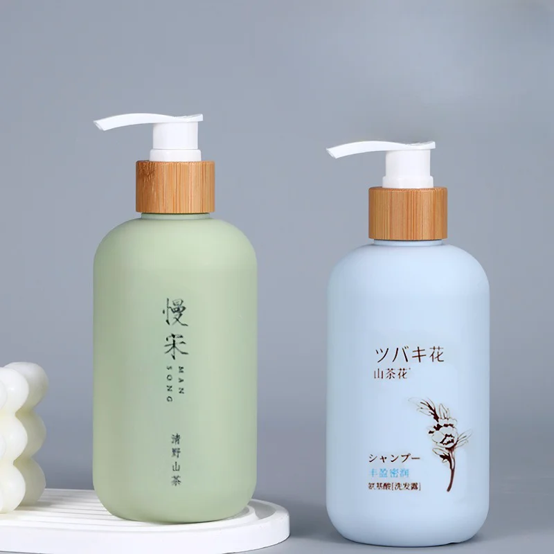 New arrival Eco-friendly green HDPE 200ml 300ml 400ml 500ml Soft Body Lotion Shampoo plastic pump Bottle