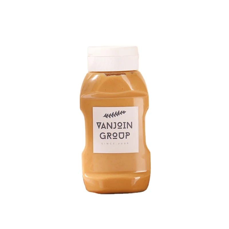 360ml High Quality Clear Refillable PET BBQ Chill Ketchup Tomato Empty Bottle Plastic Sauce Squeeze Bottle with Flip Lid