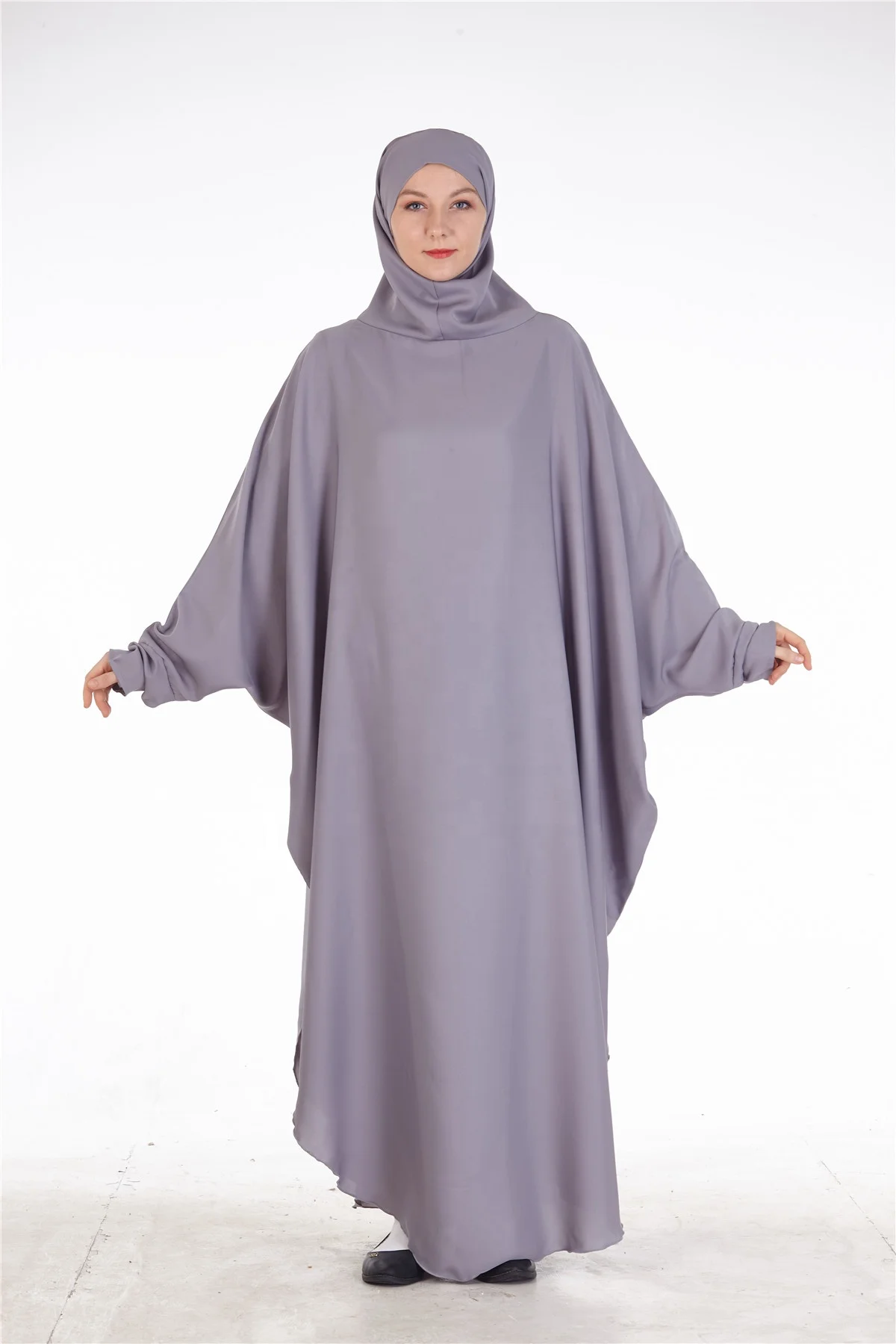 Hot Sell Caftan Kaftan Modest Clothing Eid Popular Simple Nida Fabric Dubai  Muslim Abaya for Women Hijab Prayer Dress