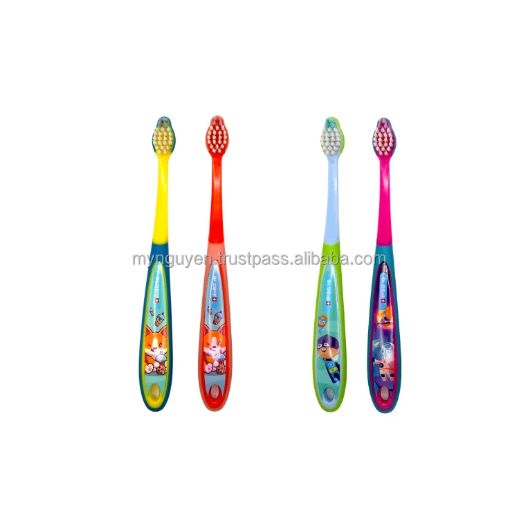 Soft Rubber Handle Baby Toothbrush Wholesale Toothbrush For Kids Custom ISO Certification Blister Package Viet Nam Supplier