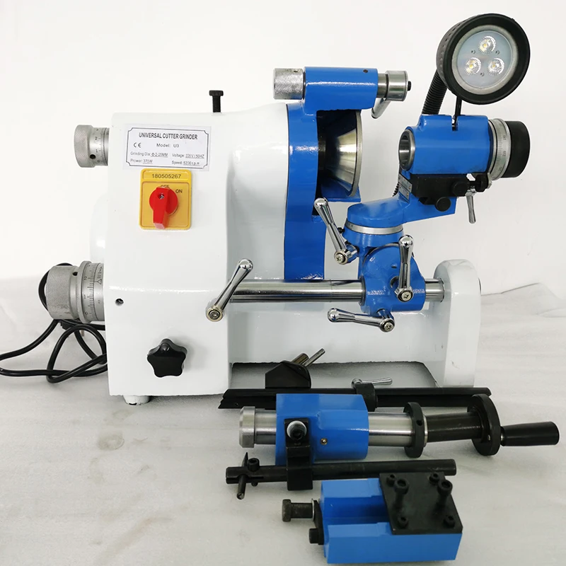 
220V U3 R8 Collets Universal Cutter Grinder Drill Sharpener Sharpening Machine for End Mill Twist Drill Cutter Grinding Tool 