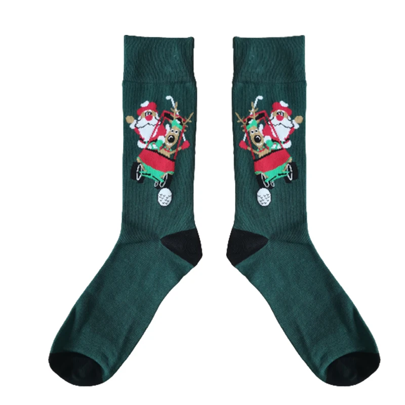 Wholesale christmas socks latest design of winter keep warm happy socks Christmas  stocking dog elk Gingerbread socks