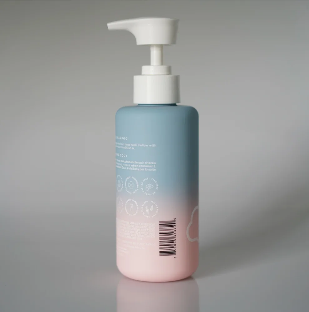 250ml HDPE facial cleanser gradient color material baby shampoo pump bottle