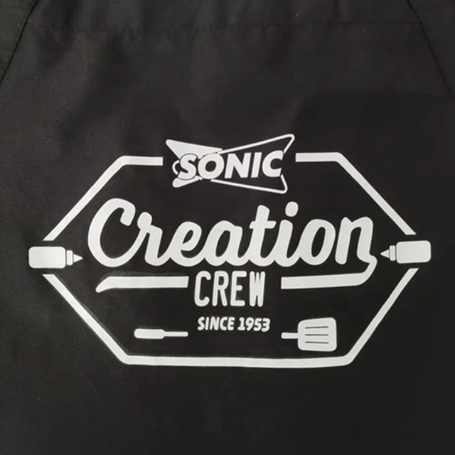 Cheap Custom Logo Printed Cotton Polyester Kitchen Cooking Cleaning Chef Apron