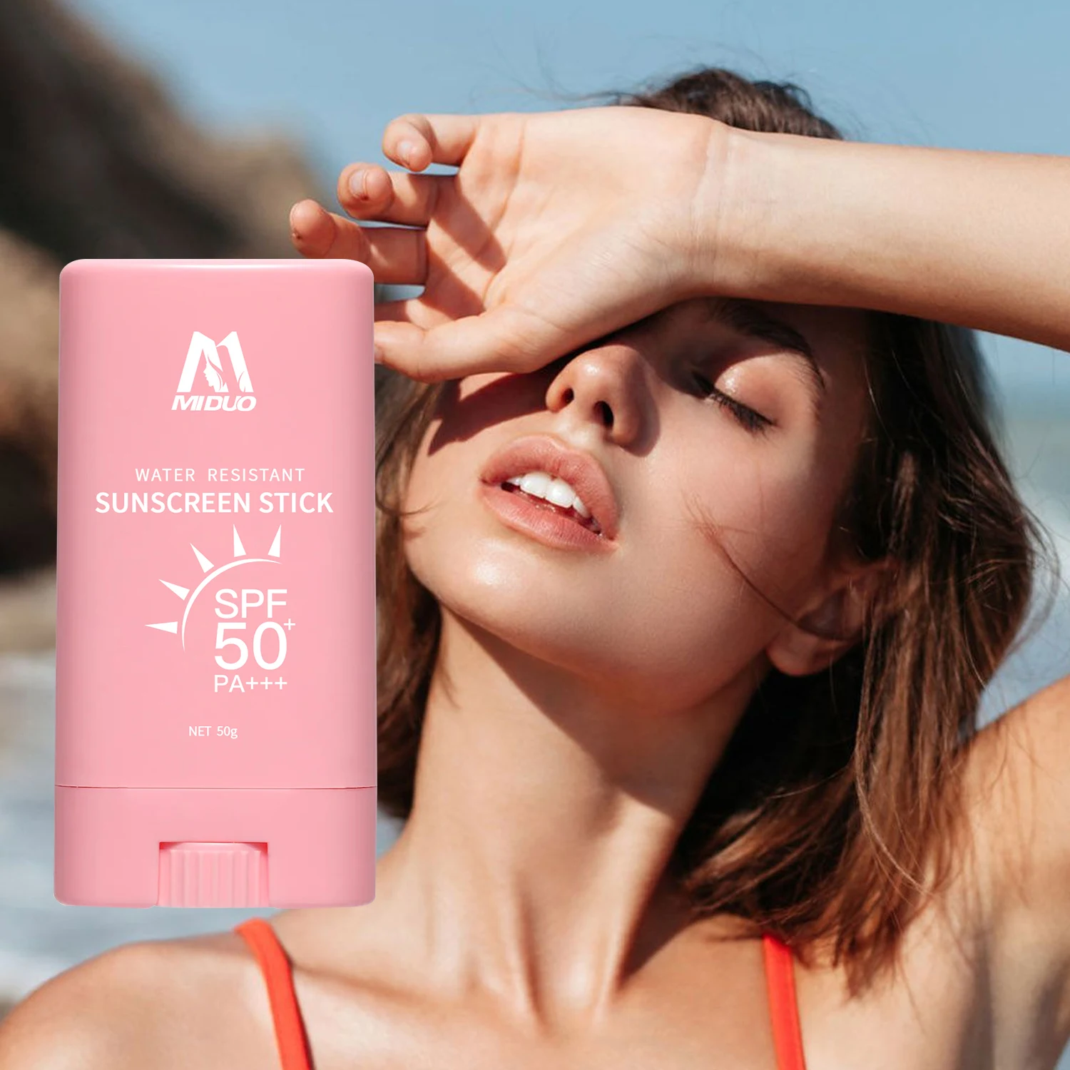MIDUO Source Factory OEM 50G Water Glowing Oily Skin White Pearl Beauty Black People Face Invisible SPF 50 Lightening Sunscreen