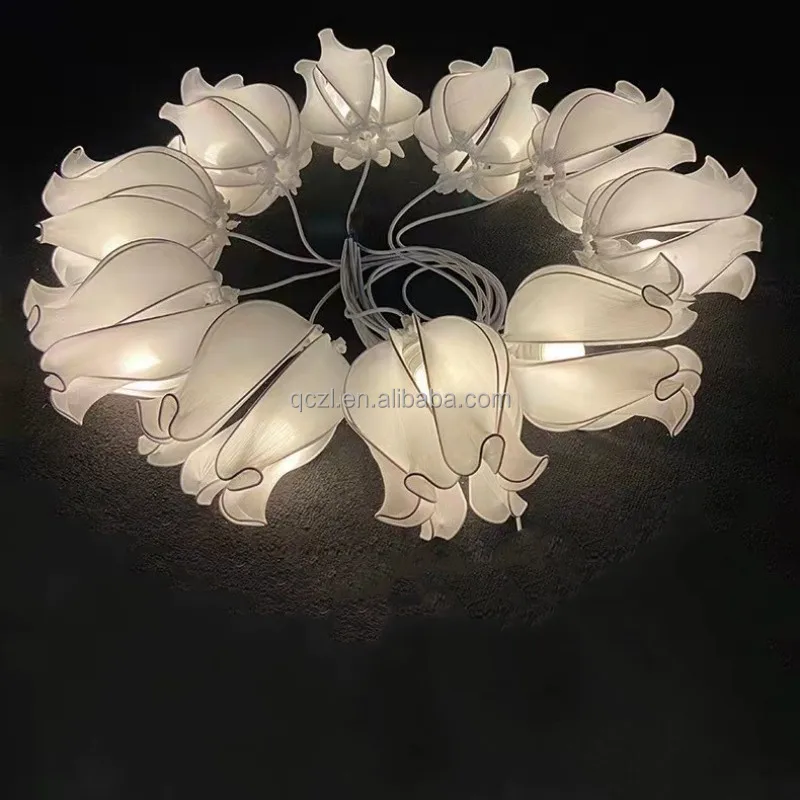 New 2 m Lily of the Valley Flower Orchid Chandelier Stage Window Hanging Lights Ceiling Wedding Layout Backdrop Light