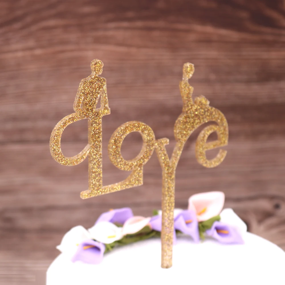 Wedding Party Supplies Acrylic Cake Topper Wedding Cake Topper Bride and Groom for Cake decor