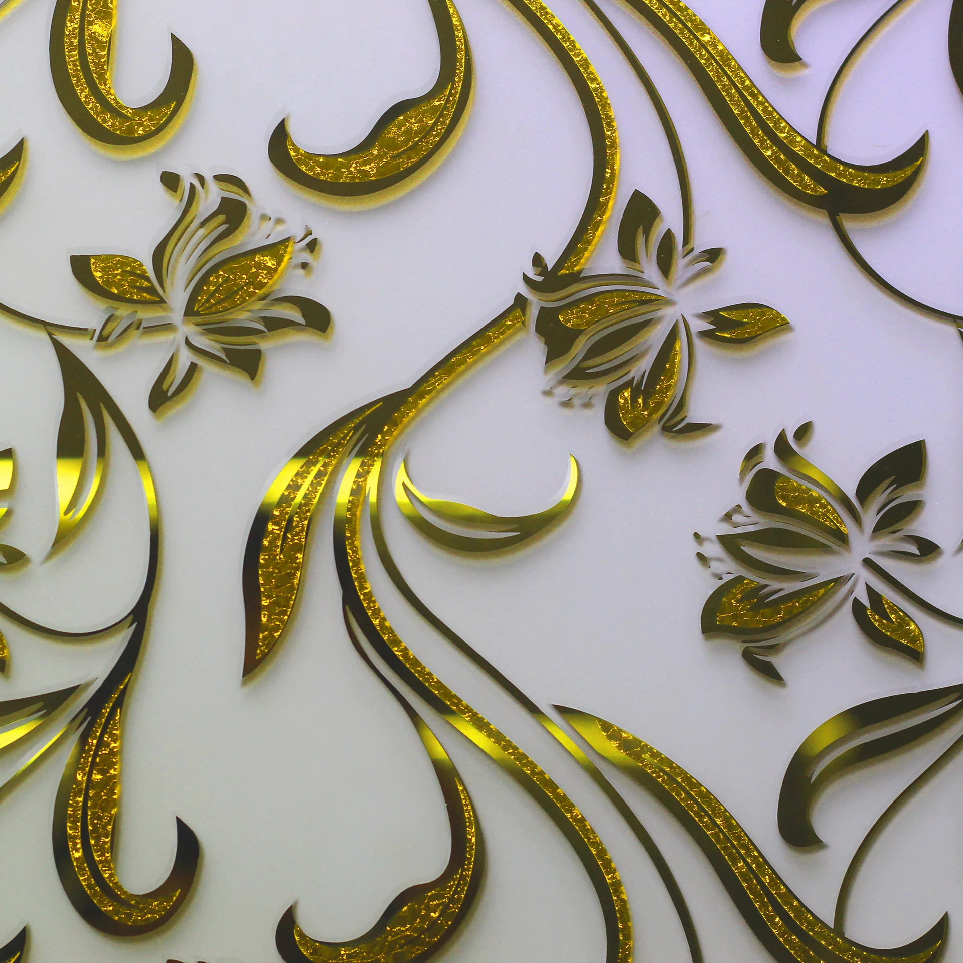 Decorative Building Glass with Acid Golden Titanium