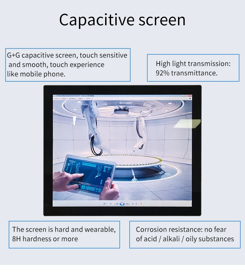Factory Custom 19 inch capacitive TFT USB Touchscreen HDMI Monitor embedded touch screen indusrtrial monitor