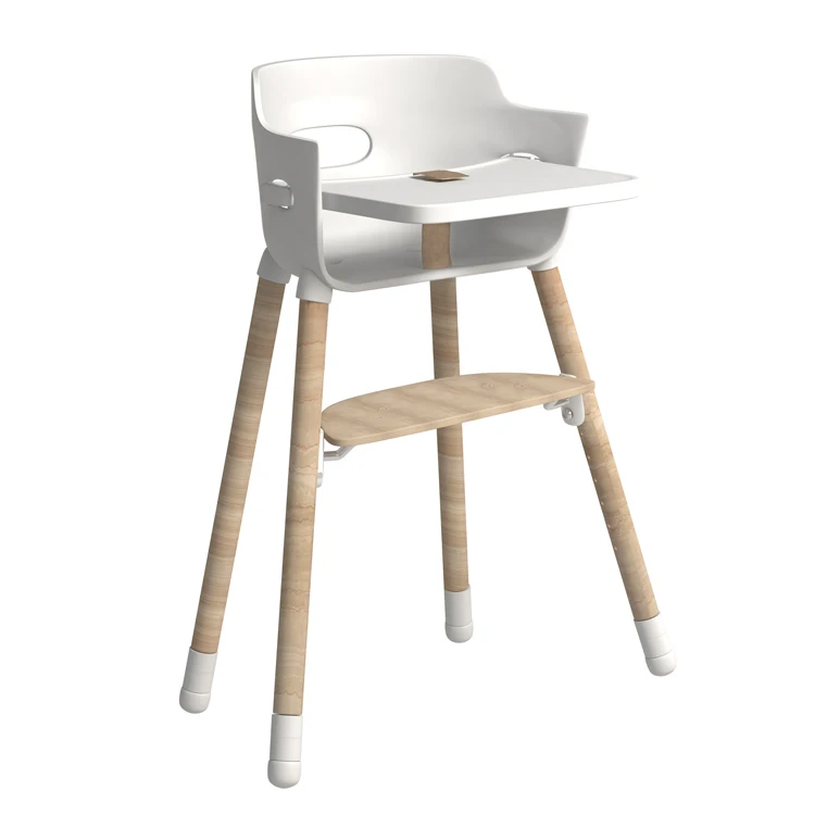 
Adjustable height solid wood babies high chair baby feeding chair  (62541093620)
