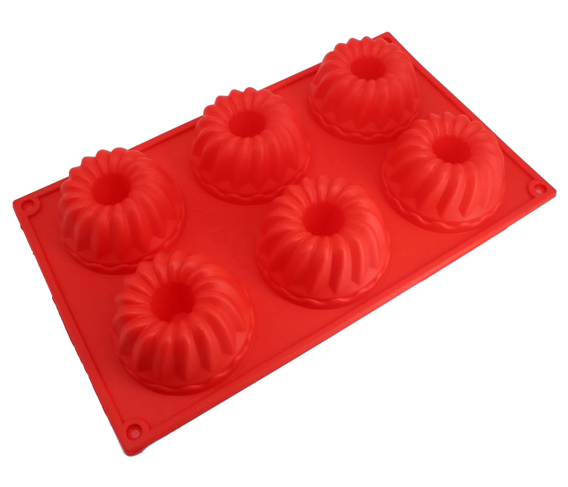 BPA Free Eco-friendly Non-stick DIY Soap Making Molds 6 Cavities  Bundt Cake  Muffin Molds  Silicone Cake  Mold