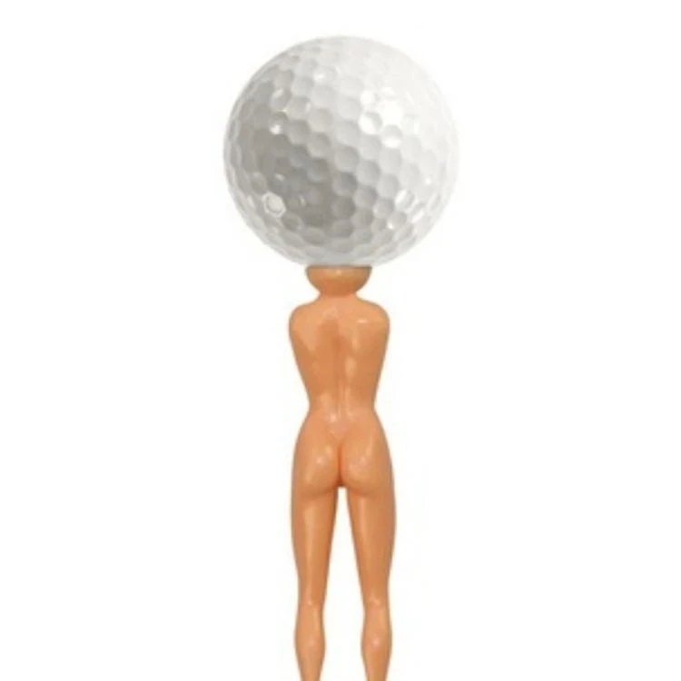 Factory Price 76MM Nude Lady Model Plastic Golf Tee Funny Golf Pin-up Tees Joke Nude Sexy Lady Tees Golf Ball Holder