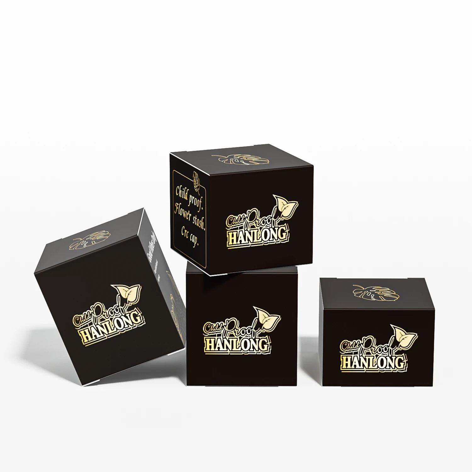 Luxury Custom Cosmetic Glass Jar Packaging Boxes OEM Printed Square Paper Folding Box Package For 1oz 2oz 3oz 4oz Glass Bottles