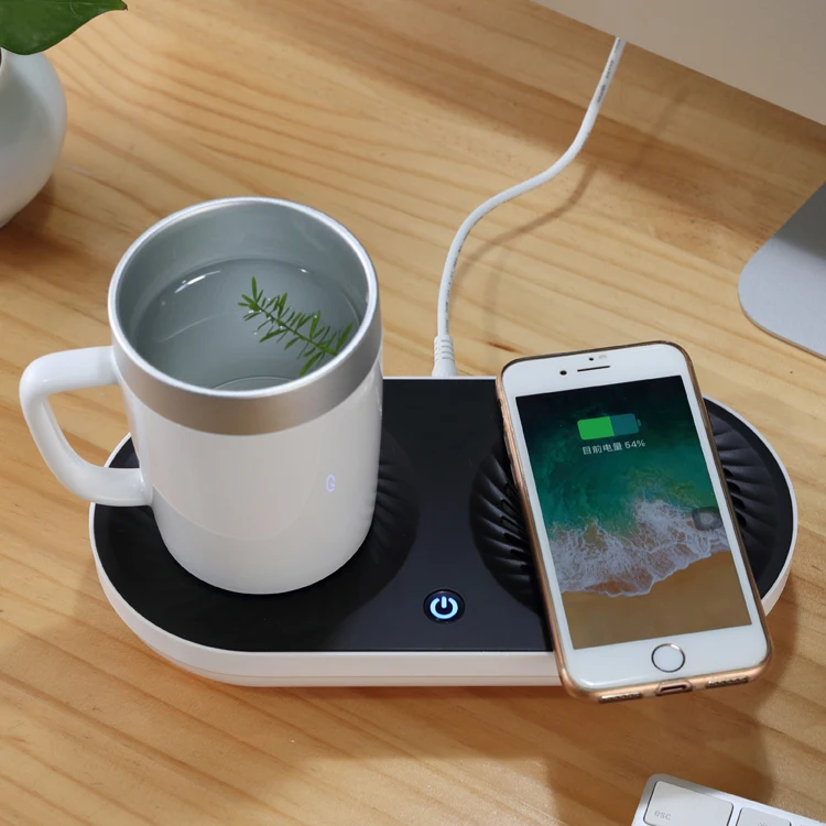 2022 Top products innovative Christmas holiday gift ideas wireless charging cooling heating cup gift set