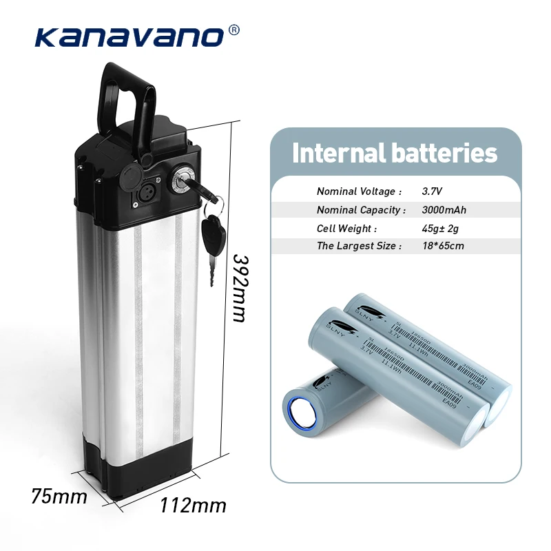 factory price 24v 36v 48v silverfish ebike battery 15ah 18ah 26ah removable folding ebike battery pack with charger