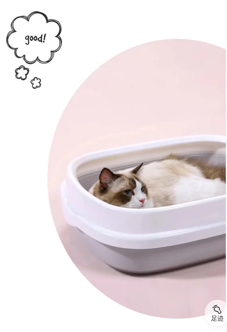 Pet supplies large cat litter box semi-closed cat toilet detachable anti-splashing cat litter box spot
