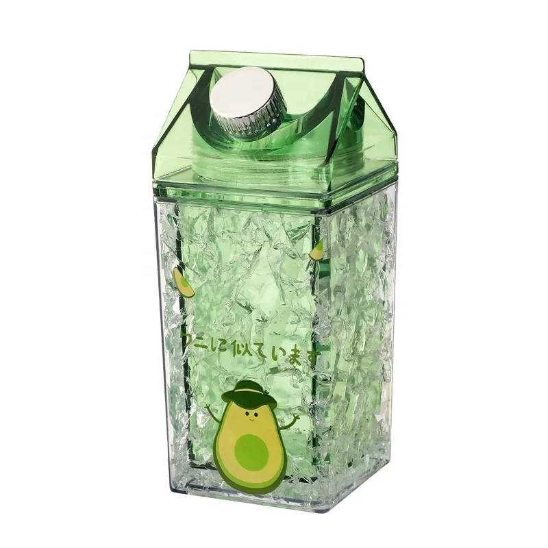 Двойная утолщенная чашка для холодильника, чашка для мороженого с сыпучим песком, милая бутылка, летний сезон, чашка для мороженого в стиле интернет-знаменитостей