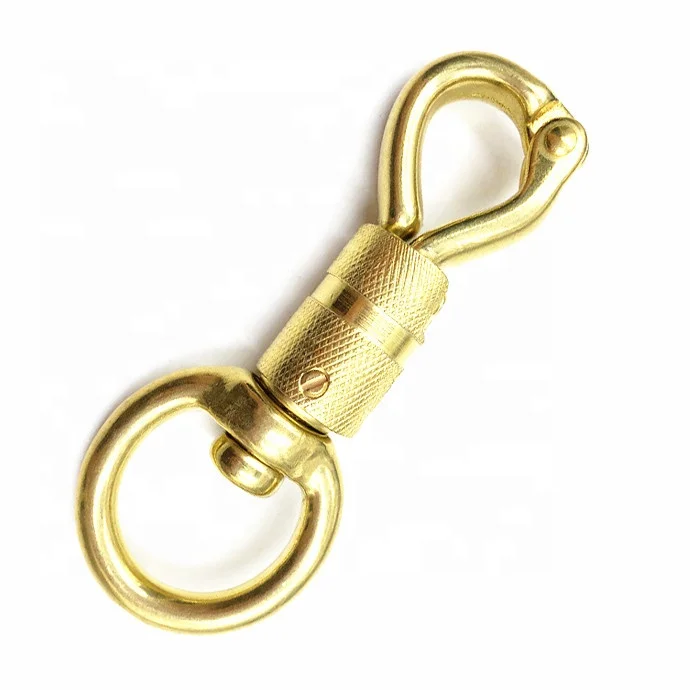 Solid brass bull snap hook cattle snap hook horse harness halter snap hook