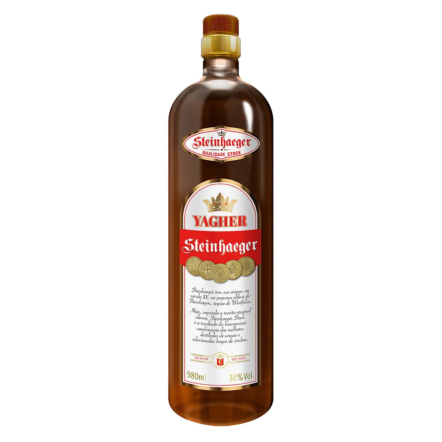 
 Оригинальный немецкий рецепт, спиртовой напиток Steinhaeger 38% том Yagher 980 мл  
