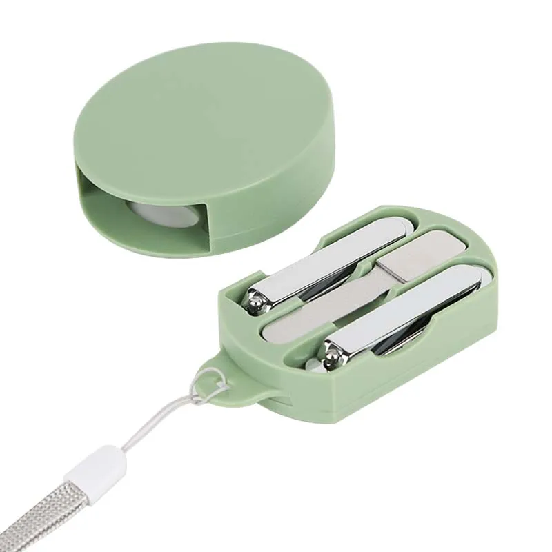 New Portable Travel Cuticle Trimmer Nail Clippers and Nail Files kit 3-in-1 Stainless Steel Manicure Set with Carrying Case