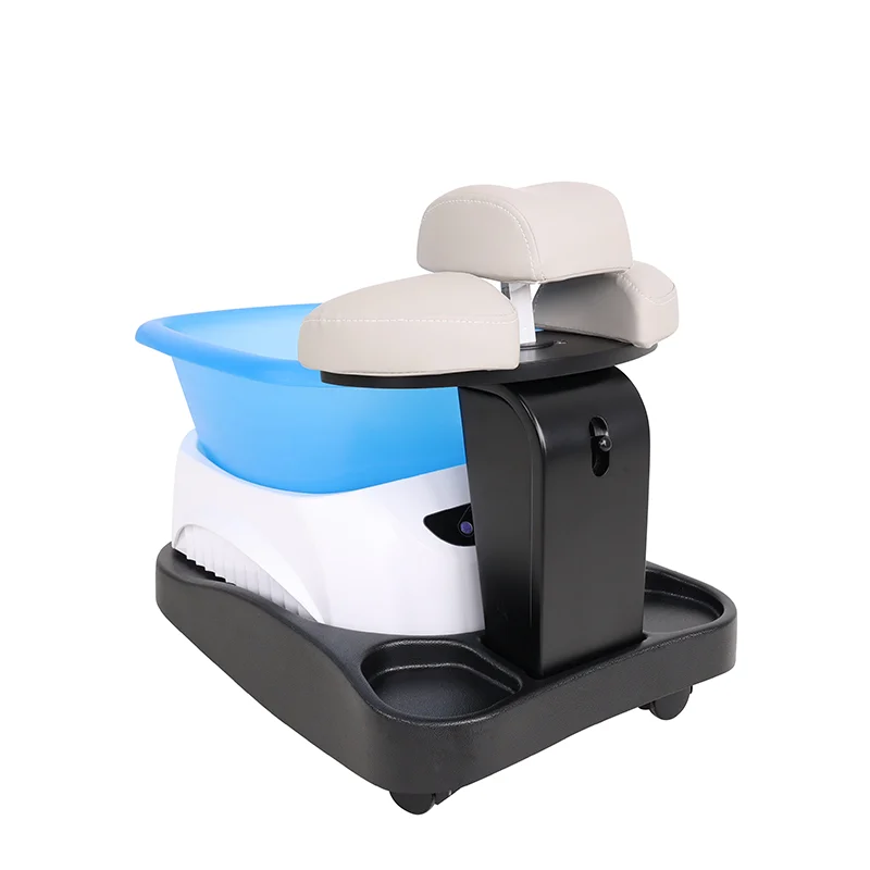 Pedicure Equipment Trolly for Foot Massage Basin Wood Beauty Spa Salon Cart Height Adjustable