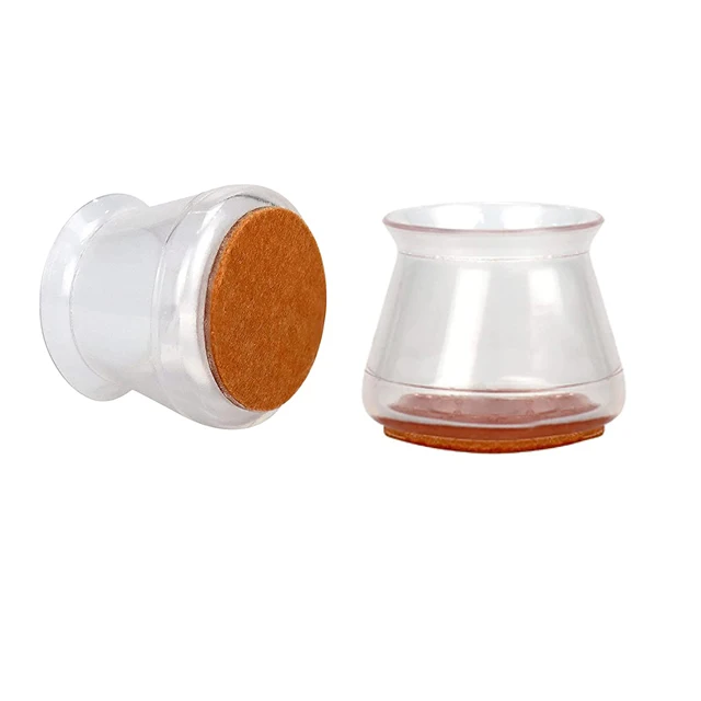 
Transparent Soft Anti Slip Leg Coverings Protect Floor Furniture Pads Feet Socks Cover Silicone Chair Leg Caps 