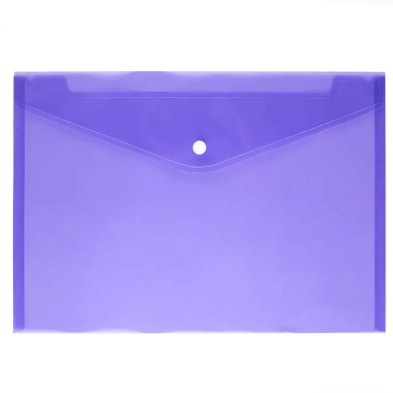 PVC A4 Envelope Holder Clear File Folder File Plastic Document Bag with Botton Office School Stationary