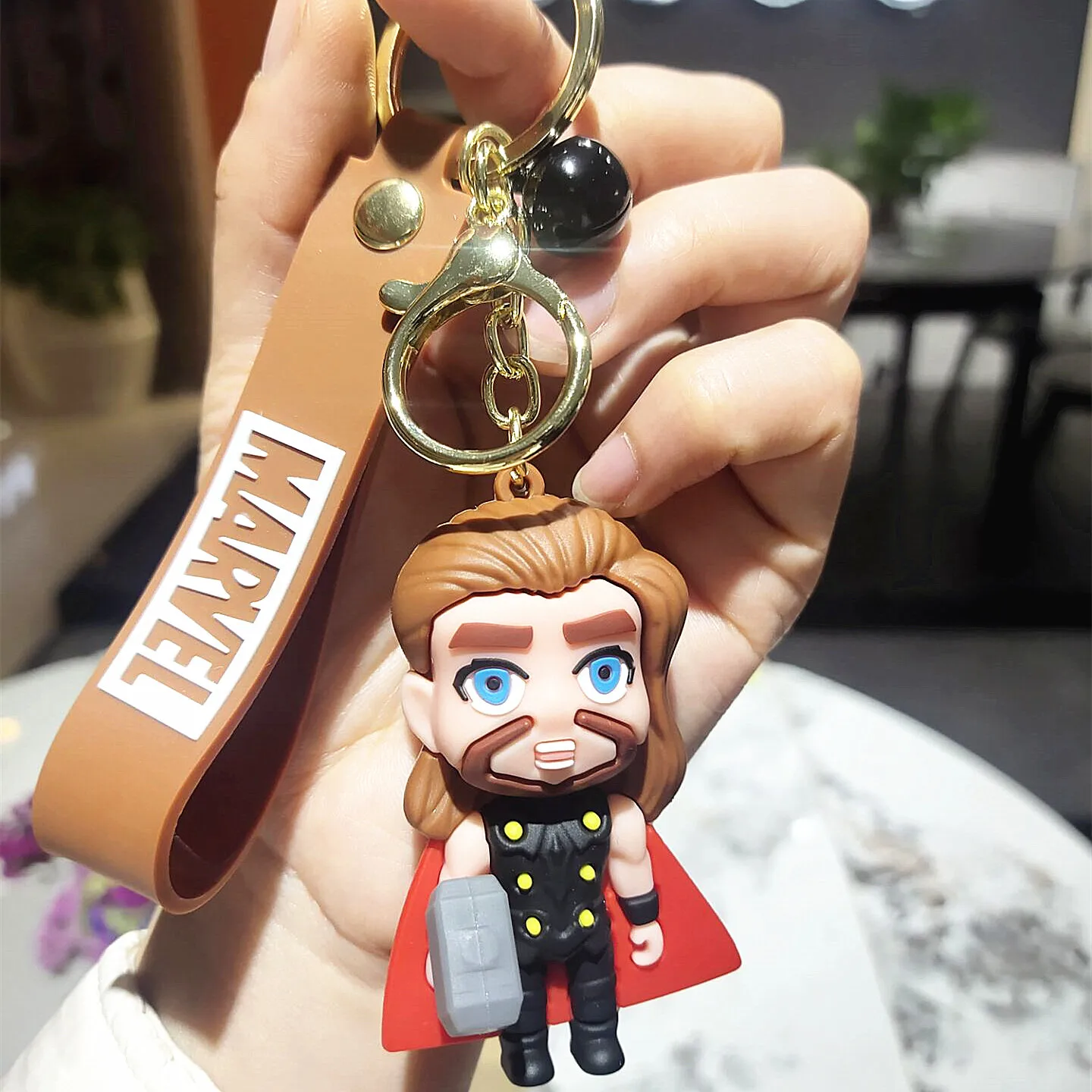 2024  New cartoon The Avengers doll keychain creative car keychain captain Hulk bag pendant