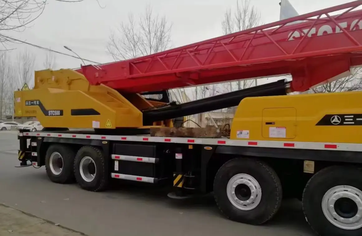 Хорошая цена распродажа 50 тонн Подержанный автокран Sany Stc500 гидравлический мобильный кран