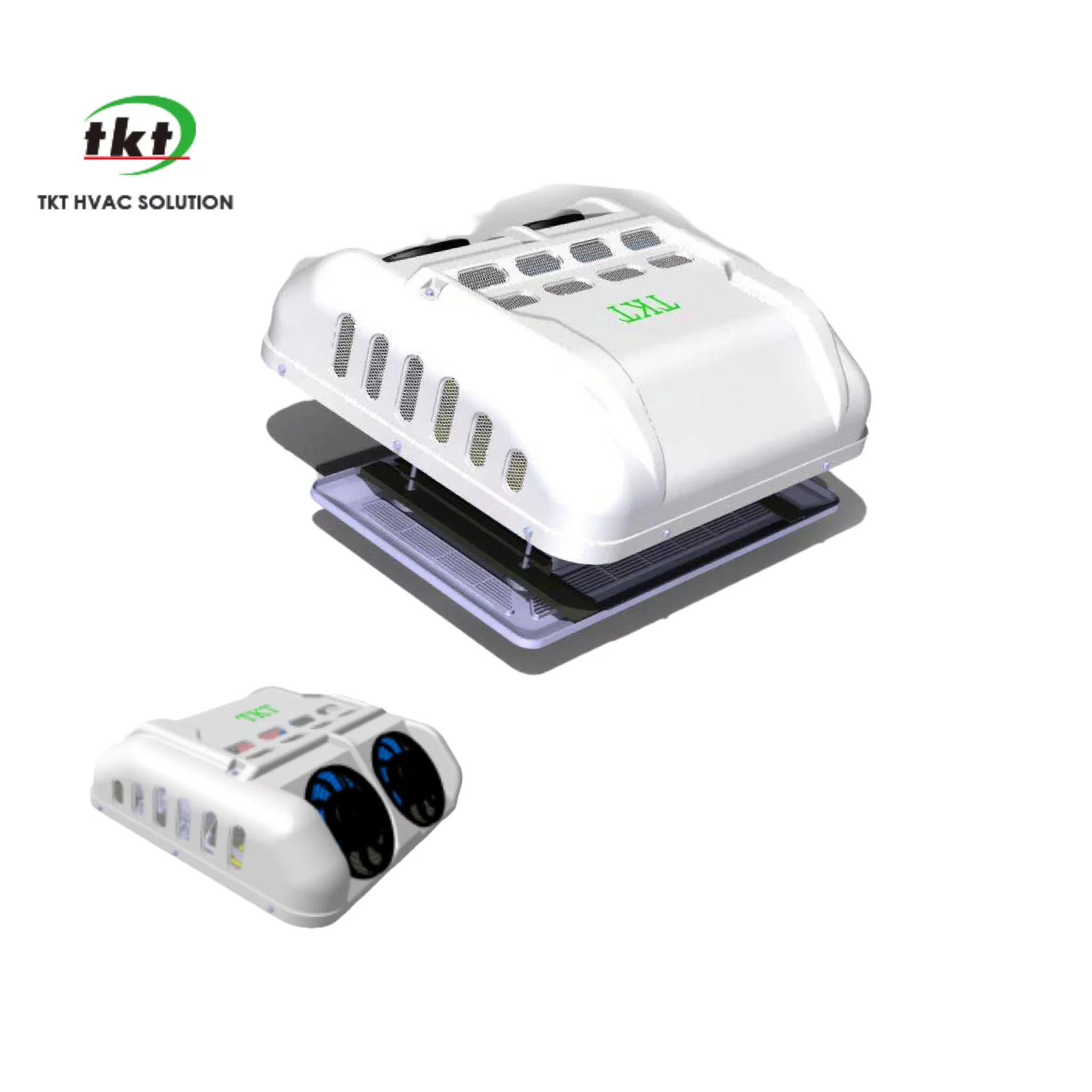 5KW/17060BTU roof top mounted electric caravan refrigeration unit 12v 24v air conditioner for small truck cabin