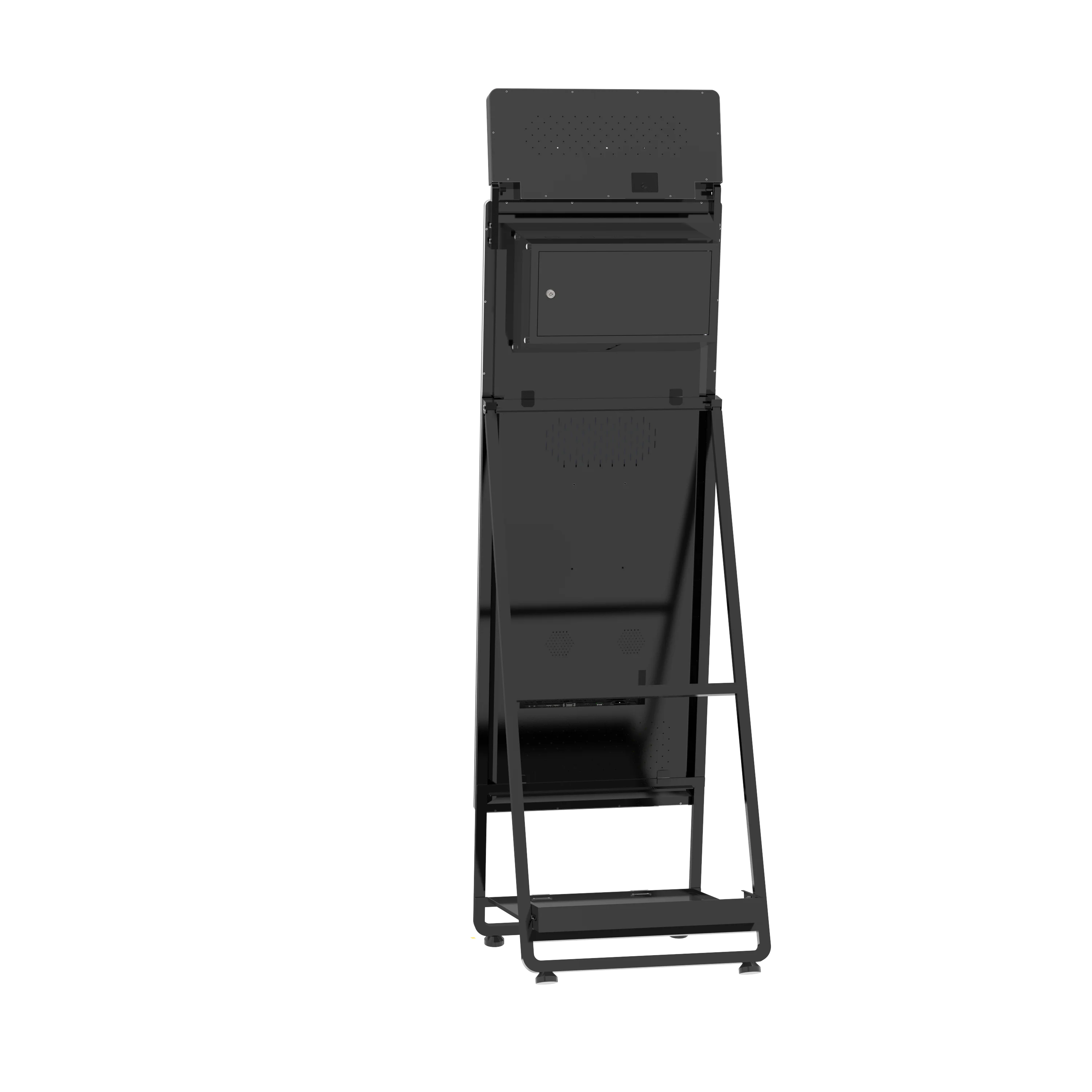 Fold mirror photo booth selfie machine  mirror 32 inch LCD touch screen built in mini pc photo booth shell with flight case