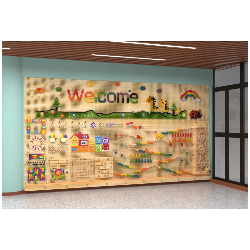 Montessori Unisex Indoor Playground Fun Wooden Educational Science & Engineering Toys with Geometric Shape Packaged Sets Kids