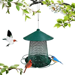 No Squirrel Metal Outdoor Hanging Automatic Wild Bird Feeder Easy to Fill Wire Squirrel Proof Bird Feeder