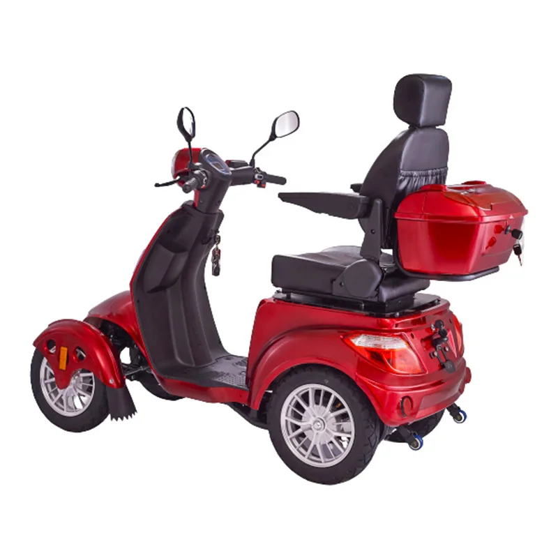 Four Wheels Motorized 500w 800w 1000w Power Motor Electric Scooter for the Elderly and Handicapped