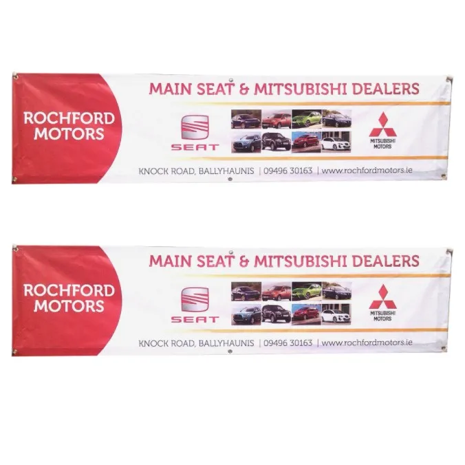custom color large size digital print outdoor pvc fence mesh advertising banner with grommets