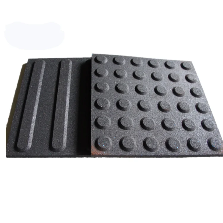 Потайной тактильный тротуарный безопасный резиновый настил