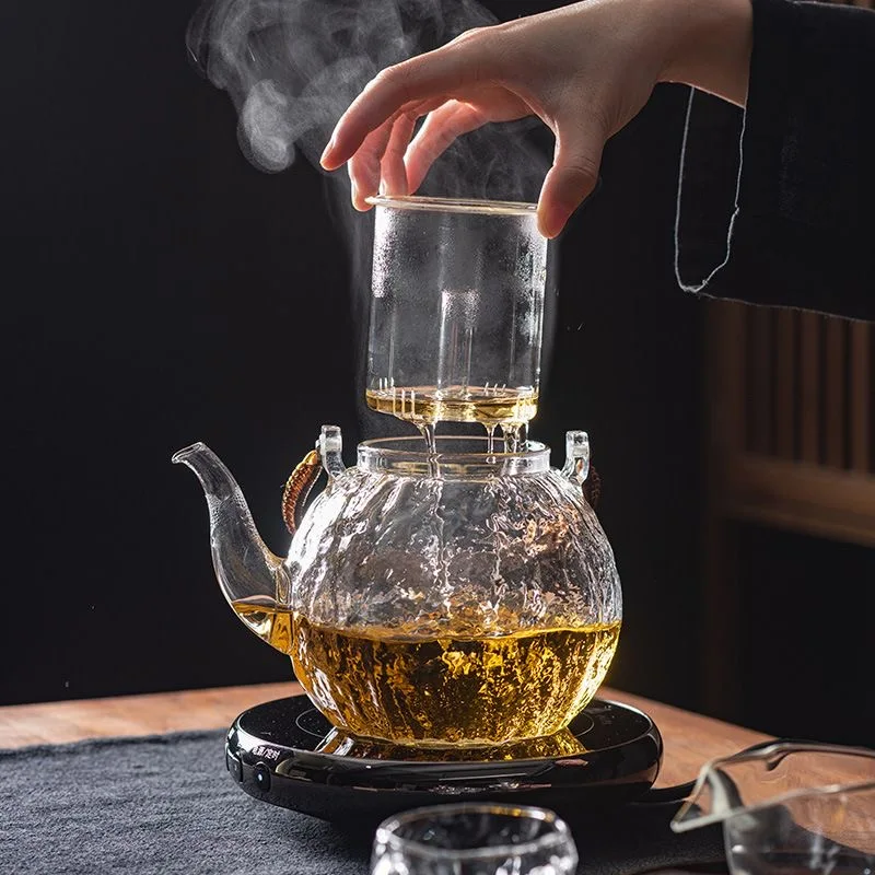 Eco-friendly Gift Set Wholesale Hot sale High Temperature Resistance High Borosilicate Glass Teapot Set With Filter