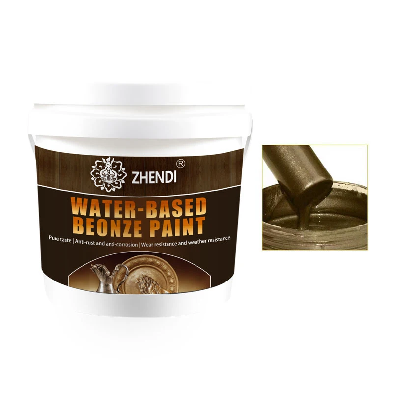Waterborne Metallic Paint Shiny Bronze Foil Paint External Wall Bronze Decorative Paint